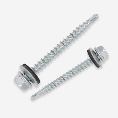 Roofing self-drilling screws (Unslot indented hexagon head withbonded EPDM washer SDS).